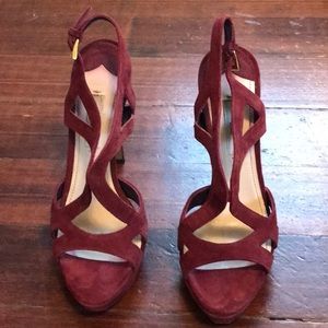 Authentic Prada Heels. Deep purple suede